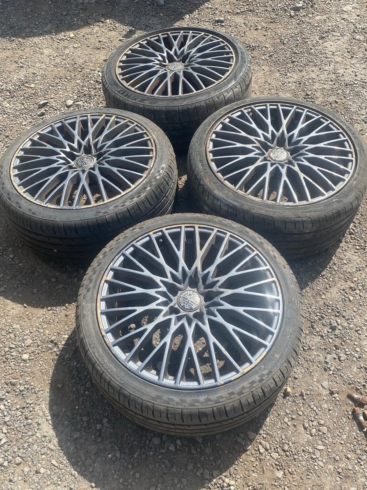 Alfa Romeo 18" Spoked Alloy Wheels 5x110 Brera 159 SAAB Vauxhall Rims Tyres0