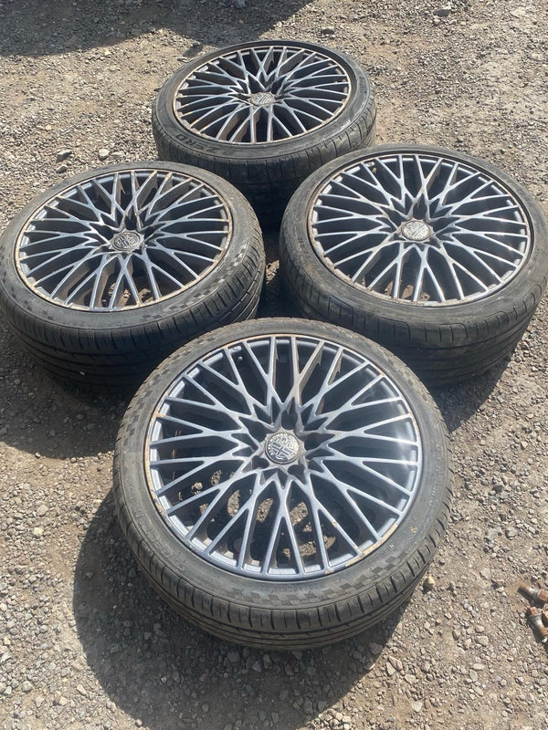 Alfa Romeo 18" Spoked Alloy Wheels 5x110 Brera 159 SAAB Vauxhall Rims Tyres0