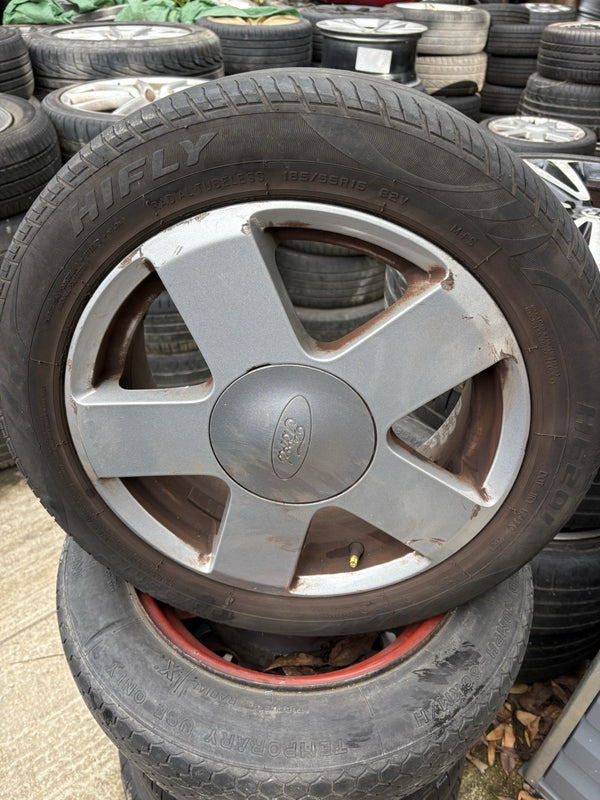 1x FORD FIESTA MK6 15” 6Jx15H2 ET:52.5 ALLOY WHEEL 2S61-AB  195/50 R15 Tyre Mj100