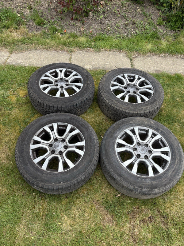SET OF 4 FORD RANGER WILDTRAK 18" ALLOYS WITH TYRES 265/60/18 Rims Diamond Cut0