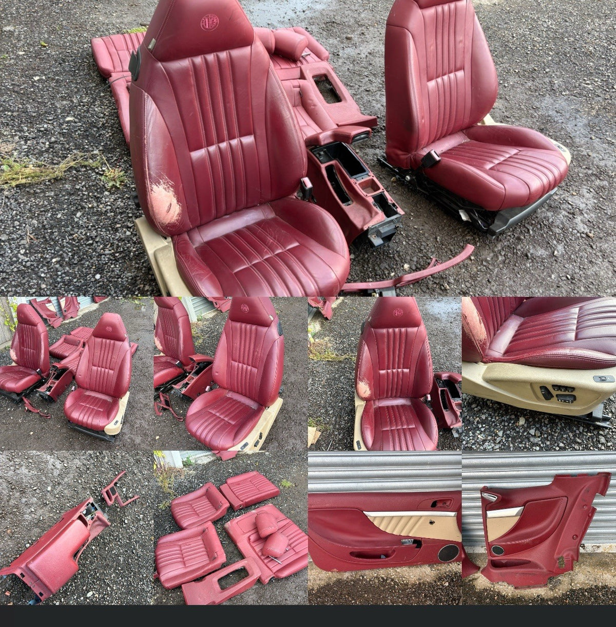 Alfa Romeo Brera Complete Red Leather Interior Door Cards Driver Passenger Seats0