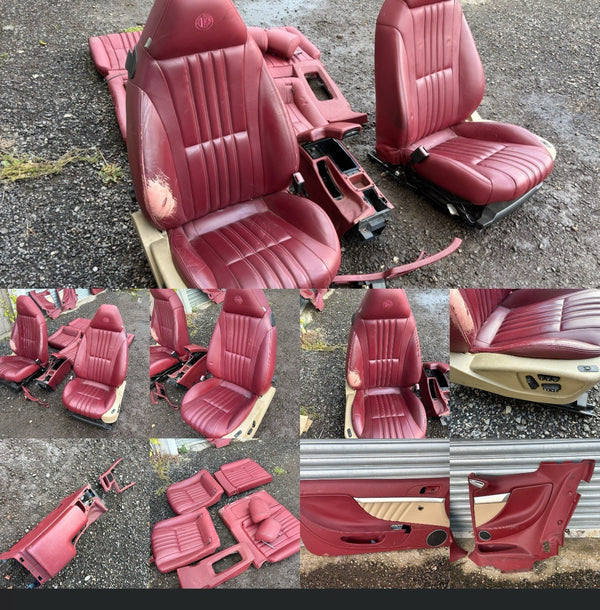Alfa Romeo Brera Complete Red Leather Interior Door Cards Driver Passenger Seats0