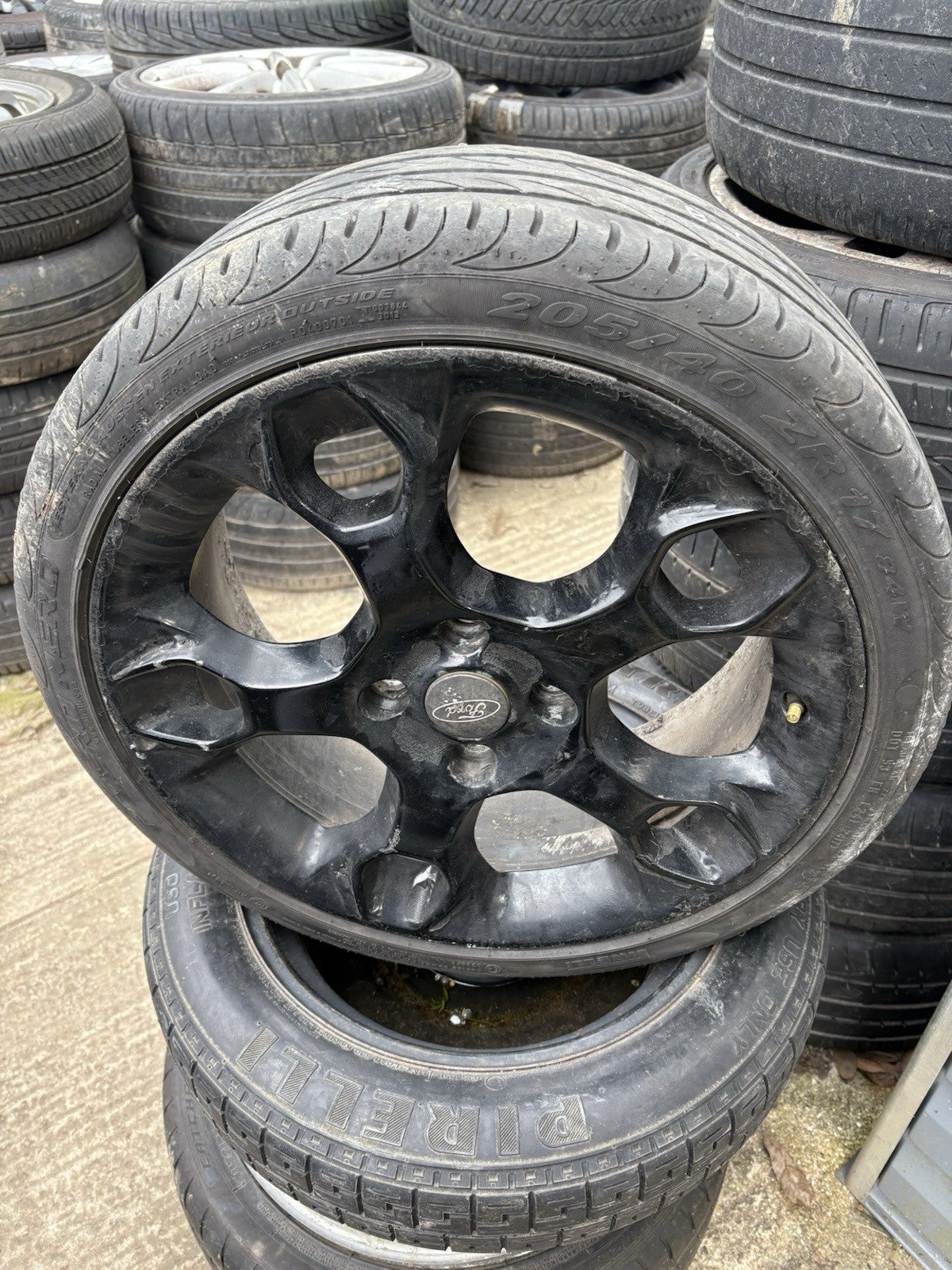 GENUINE 17" FORD FIESTA MK7 MK 8 ZETEC S SNOWFLAKE ALLOY WHEEL Tyre Black Bl50