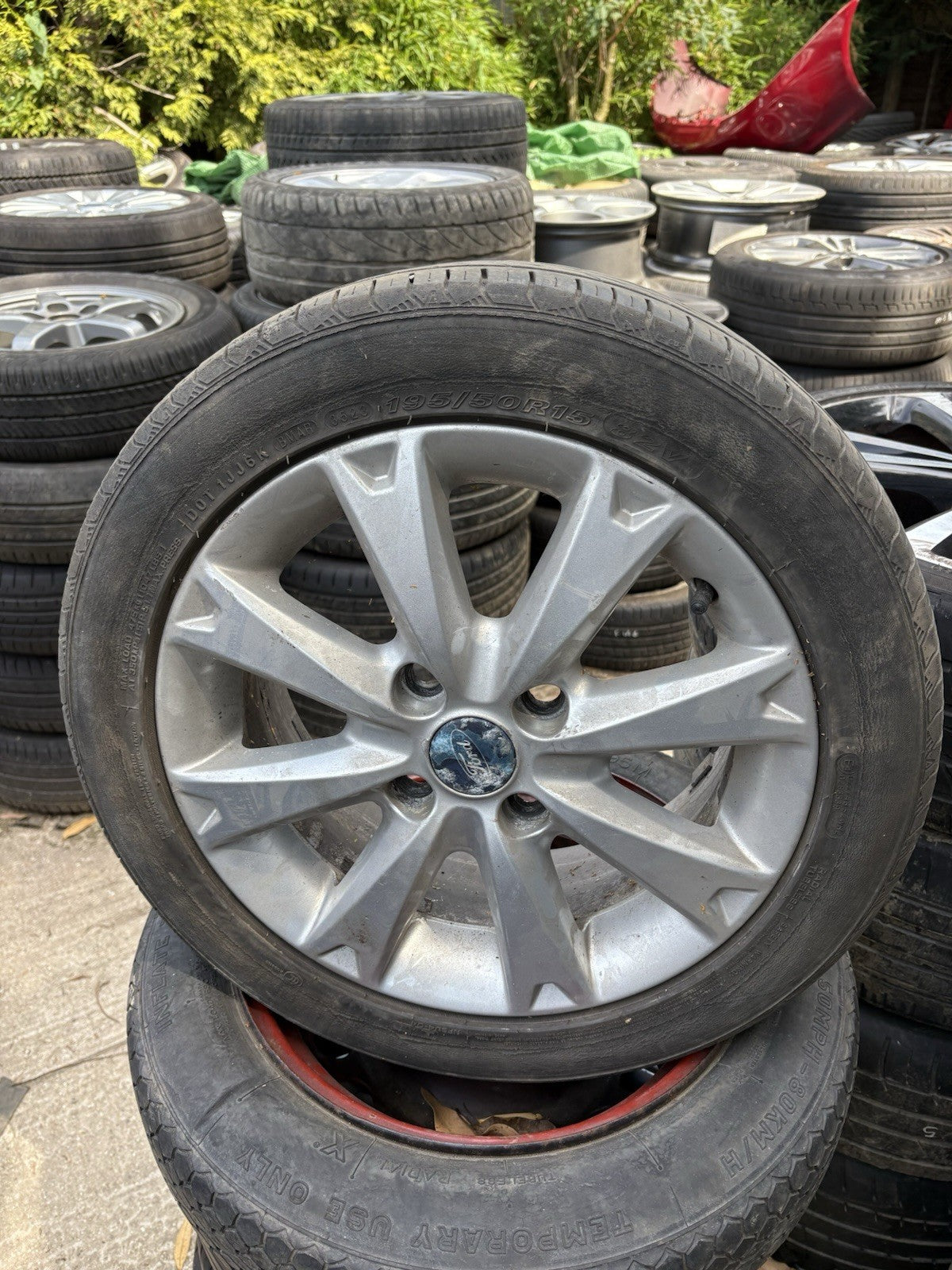 15"  Ford Fiesta MK7 2008-2012Alloy Wheel &  Tyre 195/50R15 Spoke Zetec S Sx80