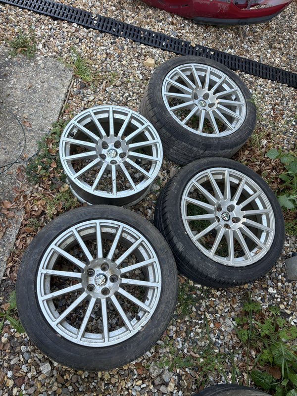 ALFA ROMEO 156 GTA SET OF FOUR 17" ALLOY WHEELS 225/45/17 With Tyres Rims 5x980