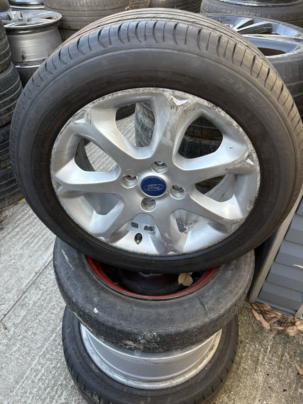 16" FORD FIESTA MK 7/8 Titanium 7 Spoke ALLOY WHEEL And Rim 205/55  R16 TYRE Bx90
