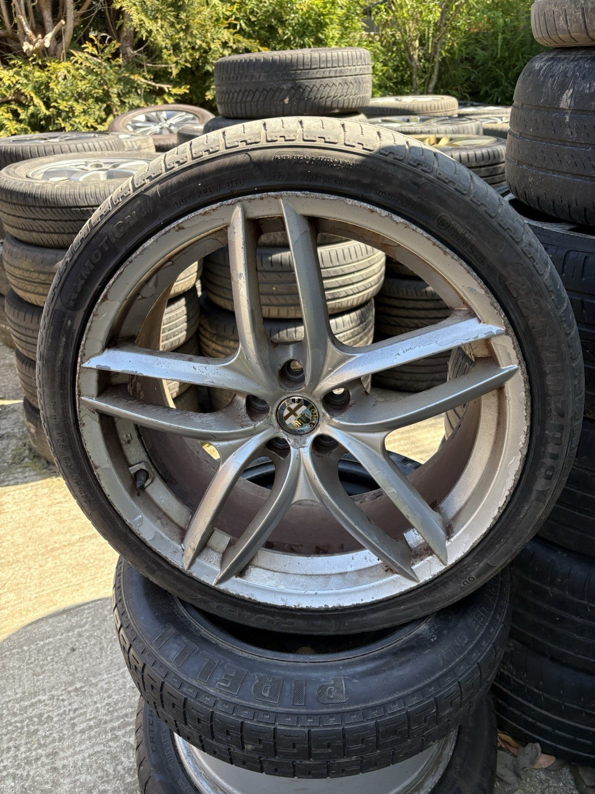 X1 Alfa Romeo  GT Cloverleaf 18” Alloy Wheel 5x98 Blackline With Tyre Gtv0