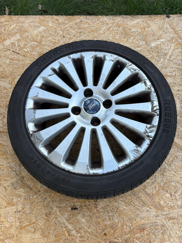 16" FORD FIESTA MK 7/8 Titanium 15 Spoke ALLOY WHEEL And 195/45 R16  TYRE Xs150