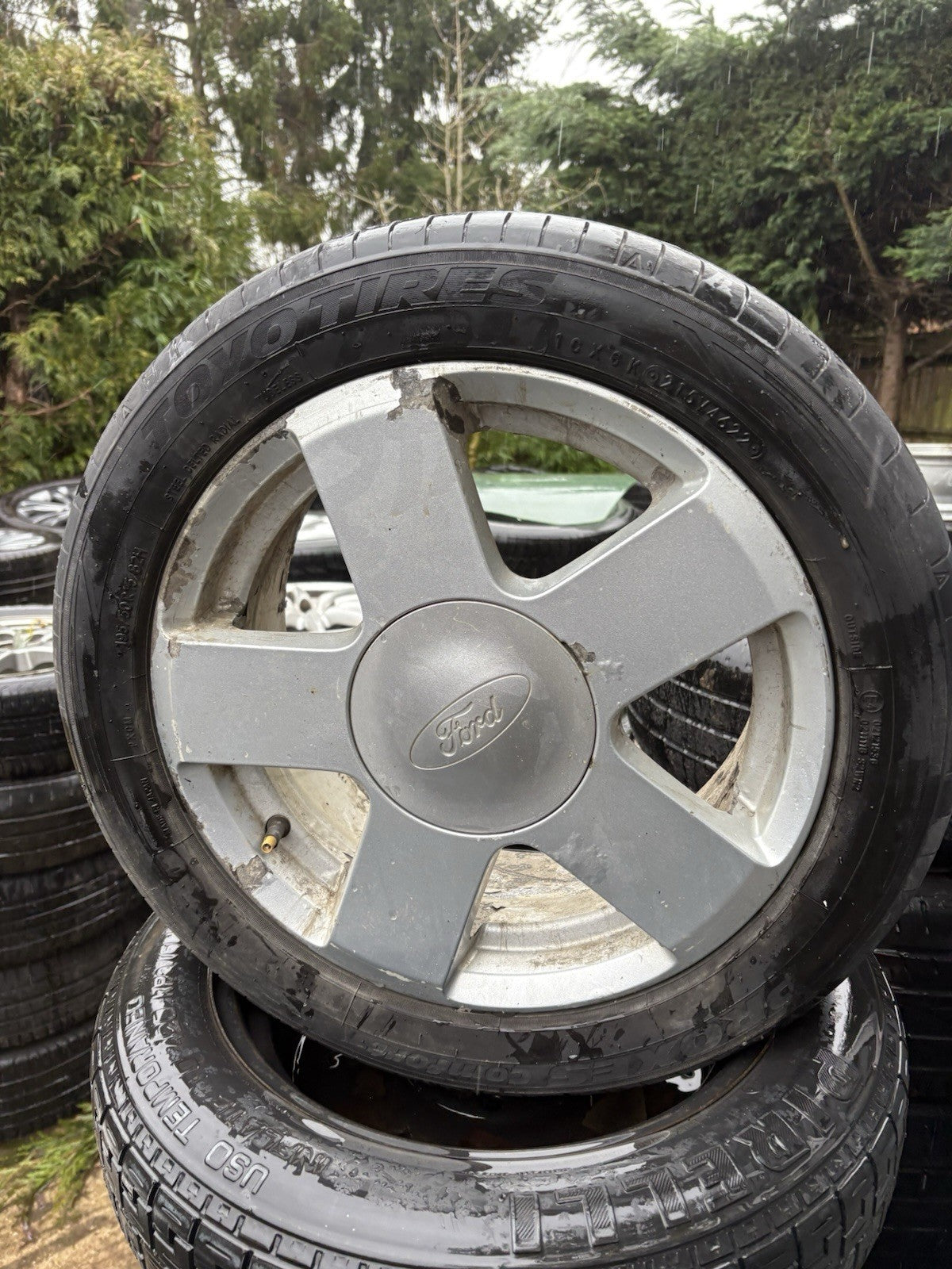 1x FORD FIESTA MK6 15” 6Jx15H2 ET:52.5 ALLOY WHEEL 2S61-AB  195/50 R15 Tyre Mj40