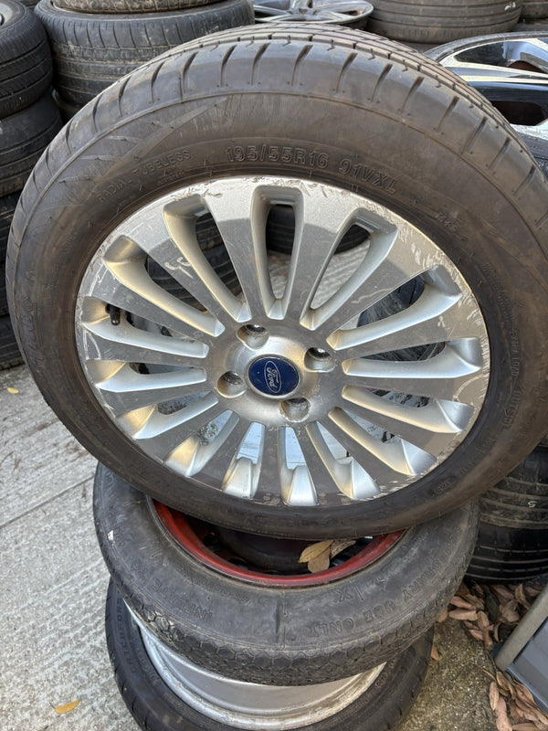 16" FORD FIESTA MK 7/8 Titanium 15 Spoke ALLOY WHEEL And 195/55 R16  TYRE Xs40