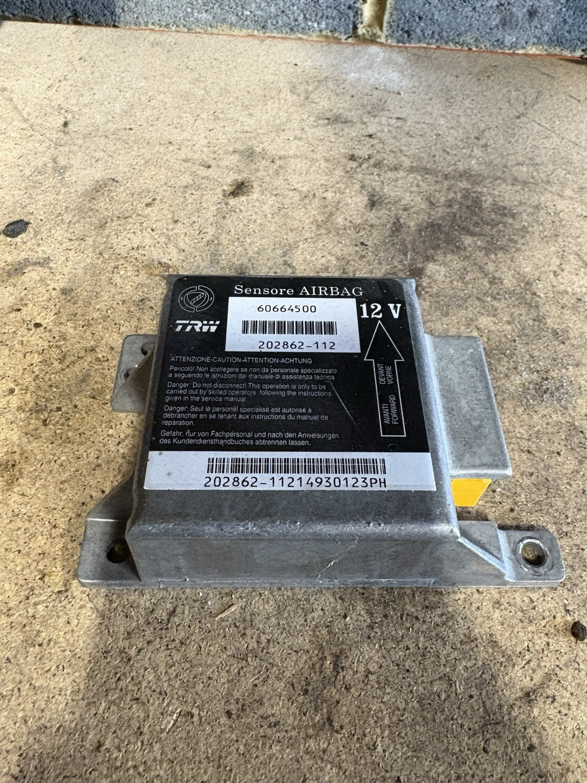 Alfa Romeo GTV Airbag Module ECU TRW 606645000