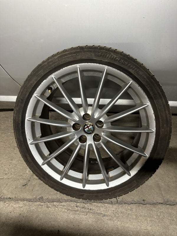 X1 5x98 18” Alfa Romeo Genuine Jetfin Alloy With Tyre 147 156 GTA GT Welded0