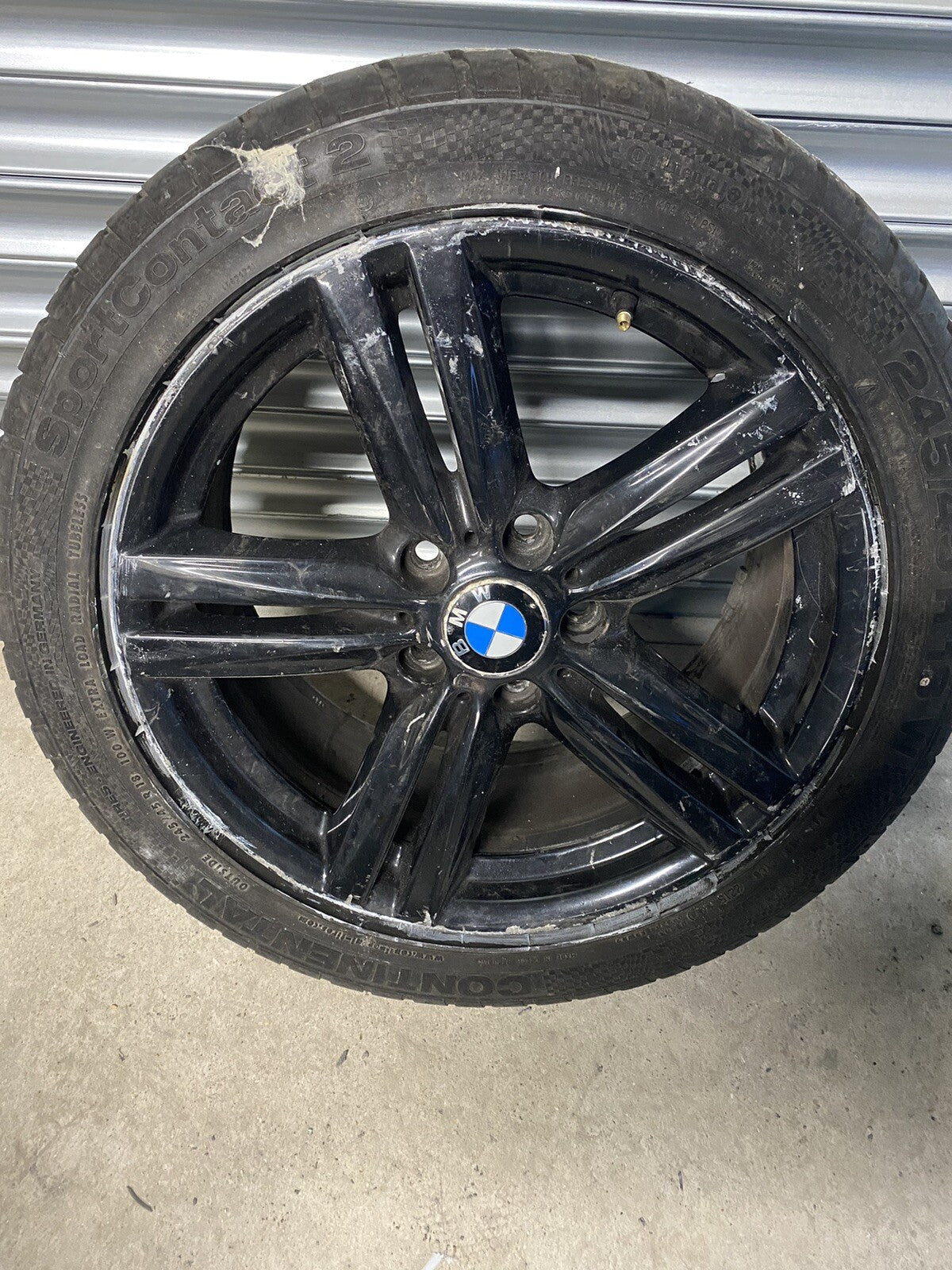 BMW 1 Series F20 F21 M Sport Rear Single Alloy Wheel & Tyre 18" Welded   Black 20