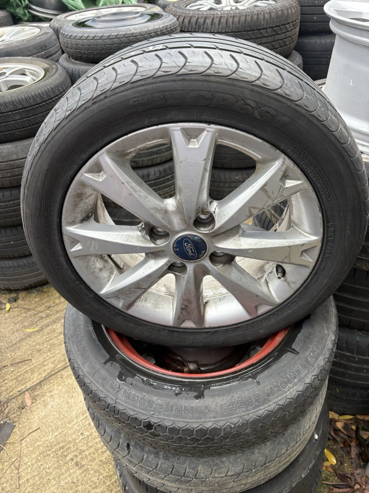 15"  Ford Fiesta MK7 2008-2012Alloy Wheel &  Tyre 195/50R15 Spoke Zetec S Sx130
