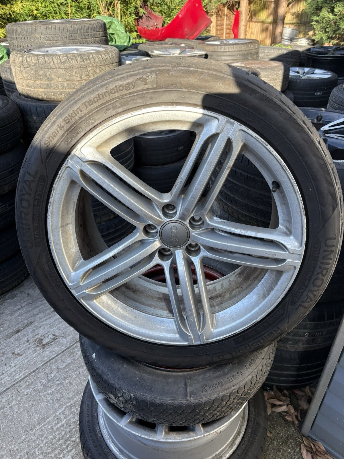 AUDI Q5 8R 255/45ZR20 S LINE ALLOY WHEEL & TYRE 8R0601025BJ Rim 20”0