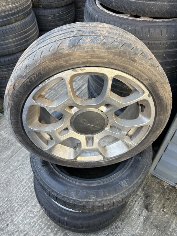 X1 16” FIAT 500 SPORT ALLOY WHEEL AND TYRE Silver Rim 50