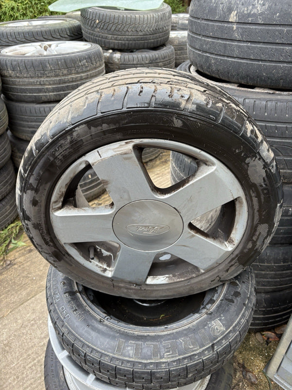 1x FORD FIESTA MK6 15” 6Jx15H2 ET:52.5 ALLOY WHEEL 2S61-AB  195/50 R15 Tyre Mj80