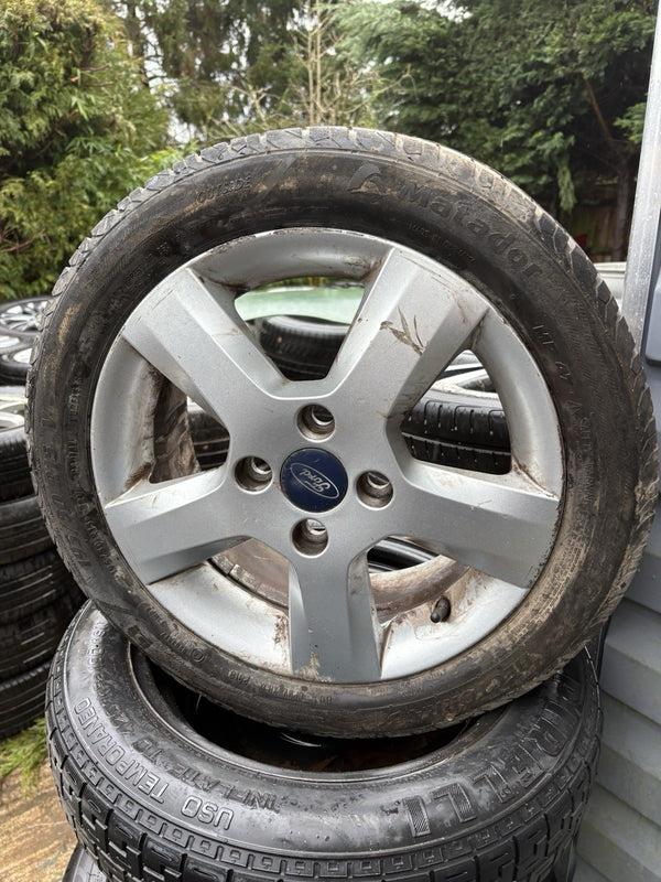 X1 15” Ford Fiesta Alloy Mk6 Mk7  With Tyre Rim Twin Spoke Zetec Fusion F20
