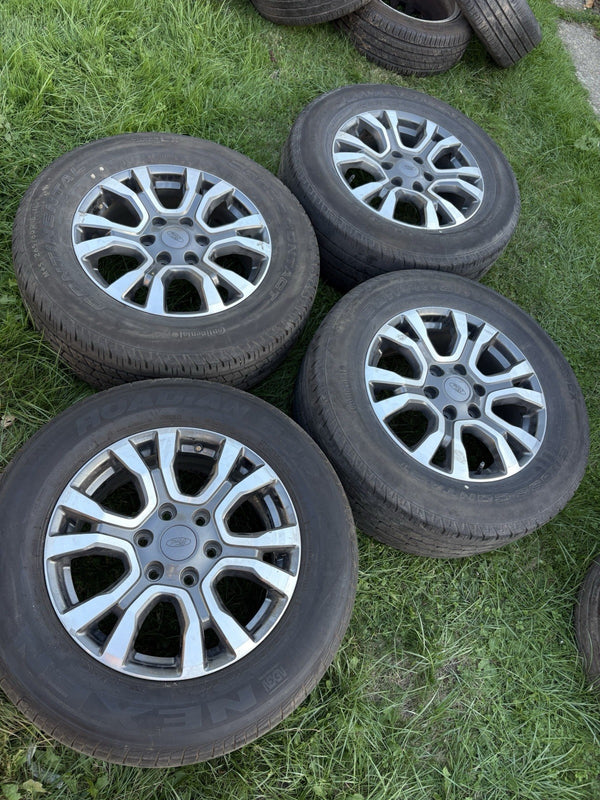 SET OF 4 FORD RANGER WILDTRAK 18" ALLOYS WITH TYRES 265/60/18 Rims Diamond Cut0