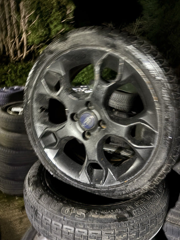 GENUINE 17" FORD FIESTA MK7 MK 8 ZETEC S SNOWFLAKE ALLOY WHEEL Tyre Black Bl40