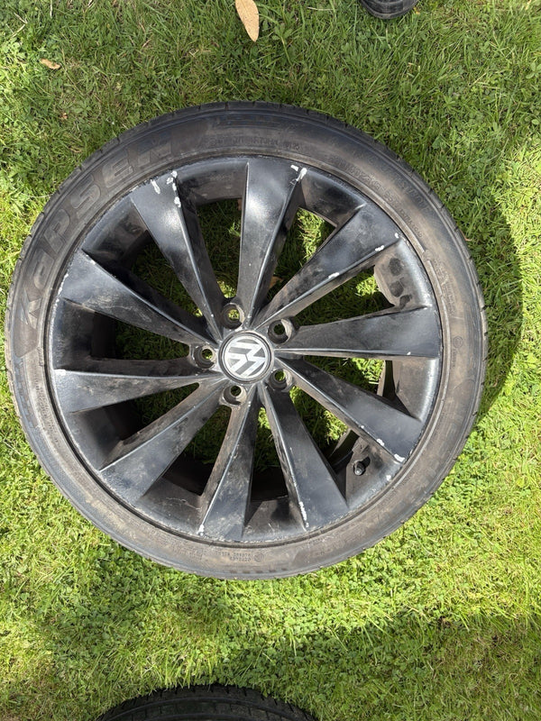 18” Vw Volkswagen Sirocco Alloy Wheel With Tyre Turbine 5x112 X10