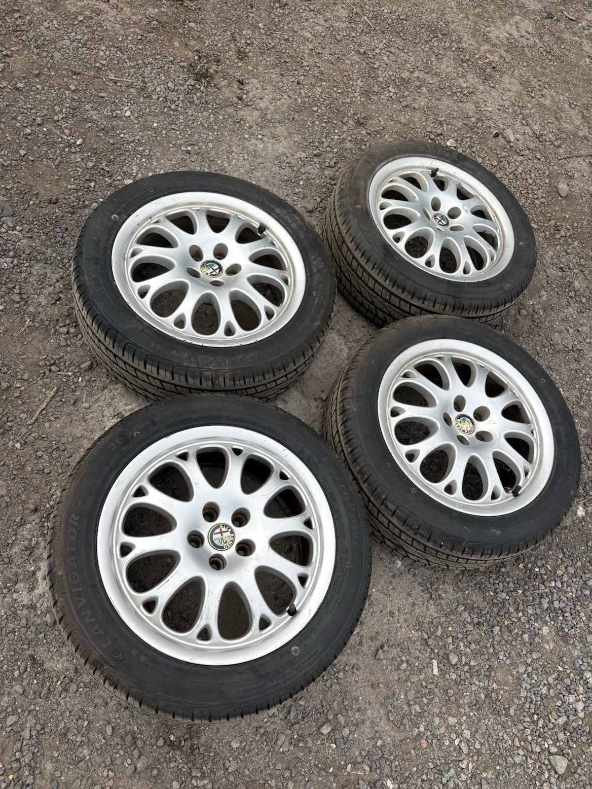 16” Alfa Romeo 916 Gtv Spider Alloy Wheels Alloys With Tyres Lusso Honey Comb0